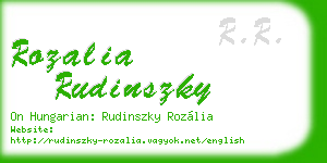 rozalia rudinszky business card